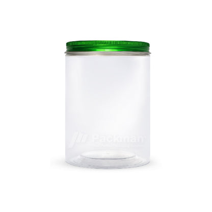 10 x 15cm Green Plastic Jar (6pcs)