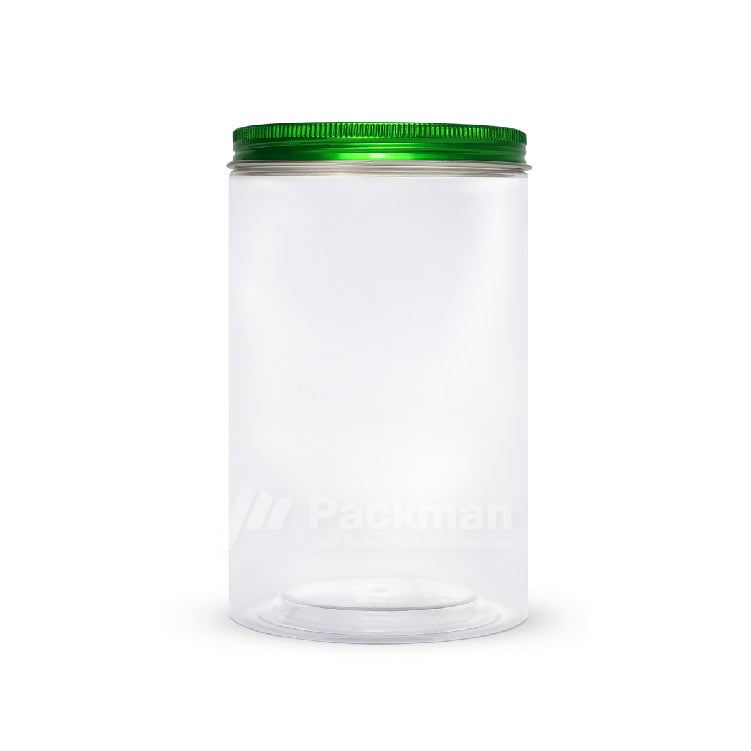 10 x 18cm Green Plastic Jar (6pcs)
