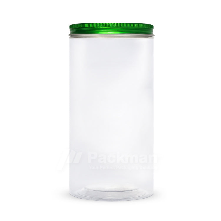 10 x 20cm Green Plastic Jar (6pcs)