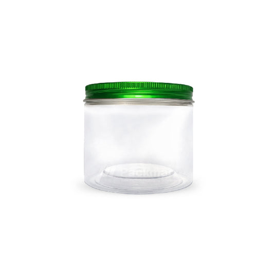 10 x 8cm Green Plastic Jar (9pcs)