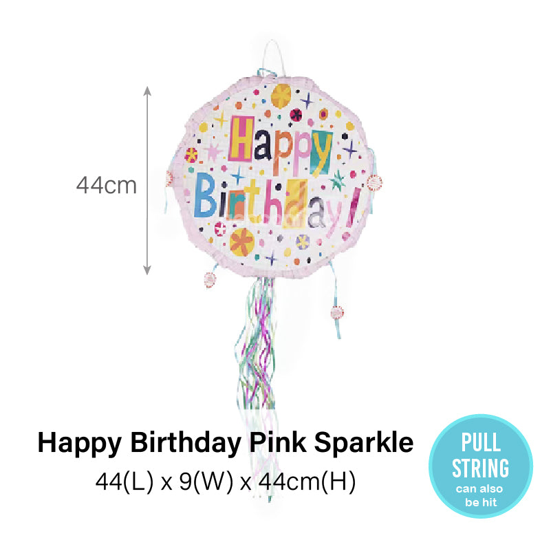 HBD Pink Sparkle Piñata