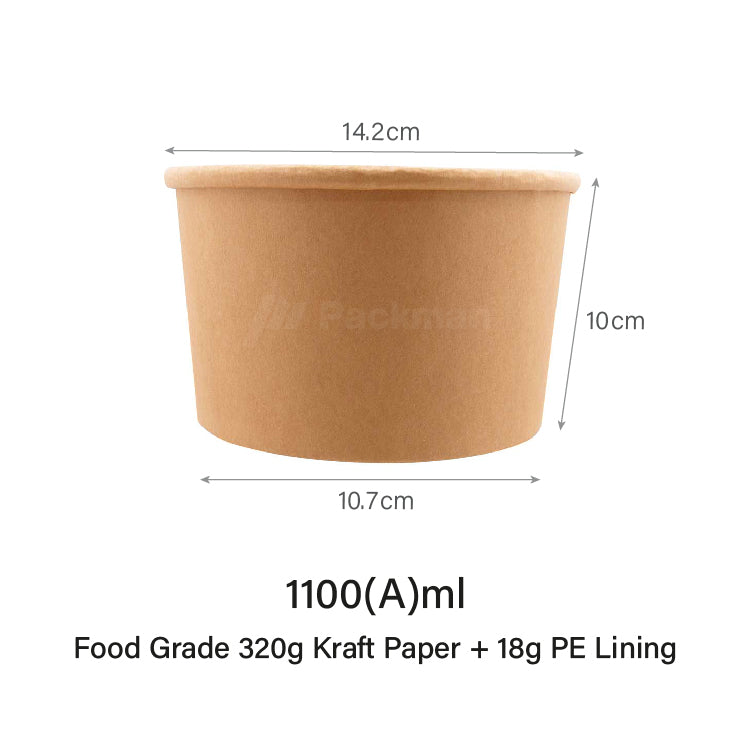 1100Aml Brown Kraft Bowl (50pcs)