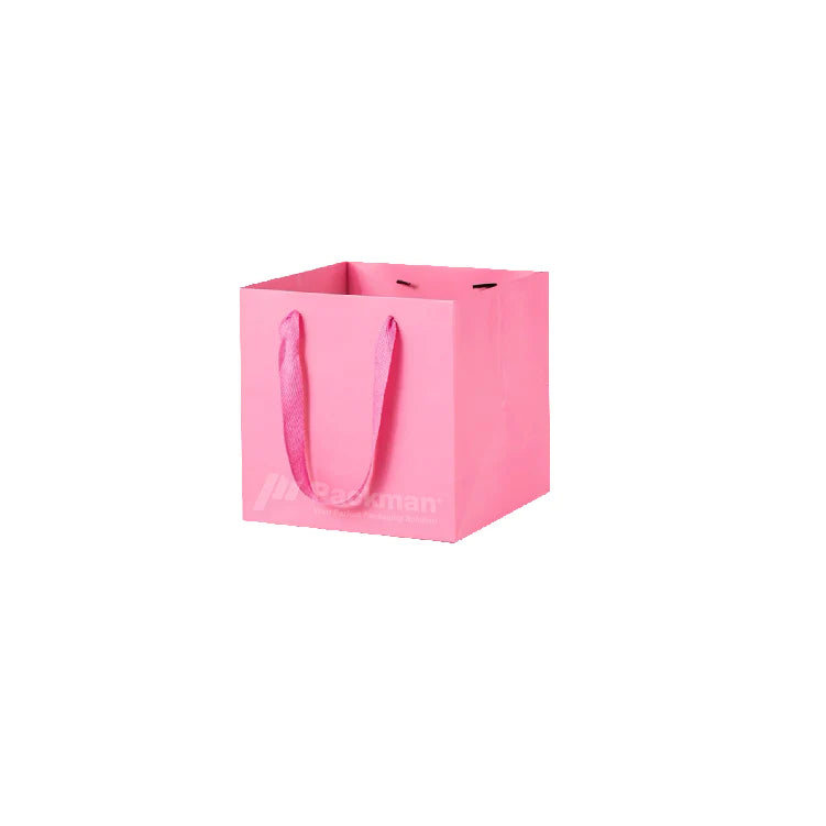 15 x 15 x 15cm Square Pink Paper Bag (10pcs)