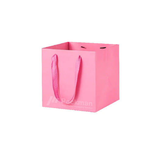 25 x 25 x 25cm Square Pink Paper Bag (10pcs)