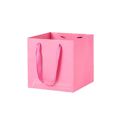 30 x 30 x 30cm Square Pink Paper Bag (10pcs)