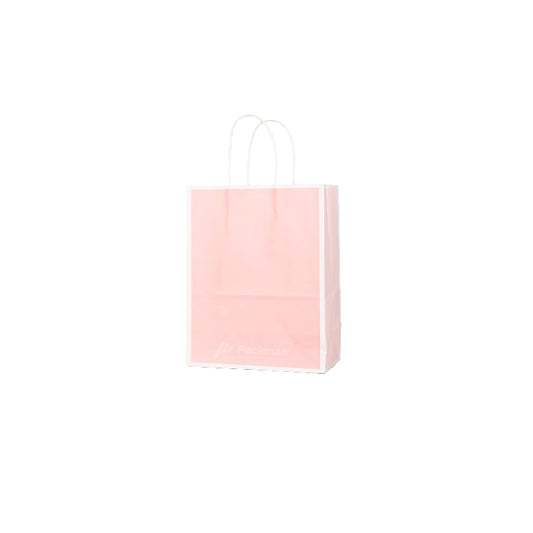 21 x 11 x 27cm Pink with White Border Paper Bag (10pcs)