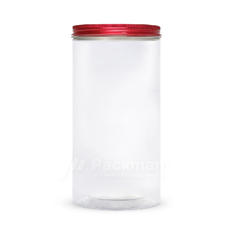 10 x 20cm Red Plastic Jar (6pcs)