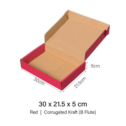 30 x 20.5 x 5cm Red Mailing Box