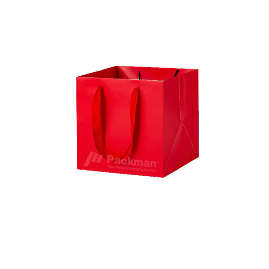 20 x 20 x 20cm Square Red Paper Bag (10pcs)