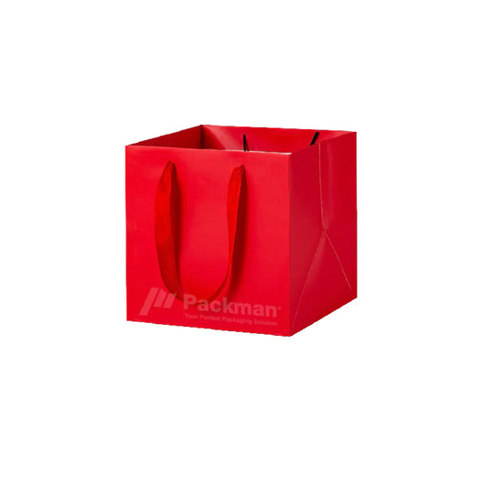 25 x 25 x 25cm Square Red Paper Bag (10pcs)