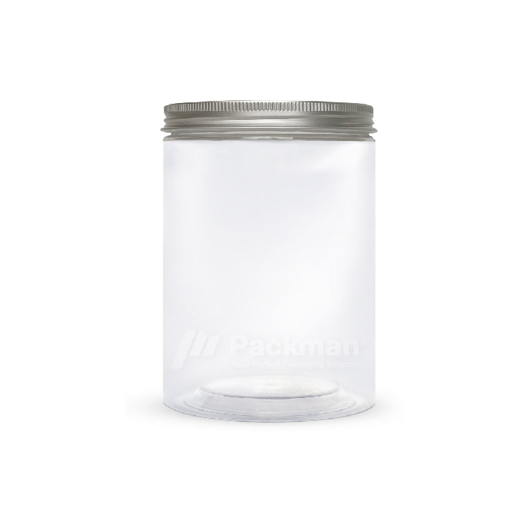 10 x 15cm Silver Plastic Jar (6pcs)