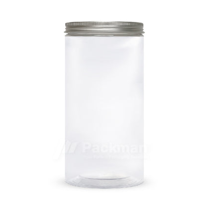 10 x 20cm Silver Plastic Jar (6pcs)