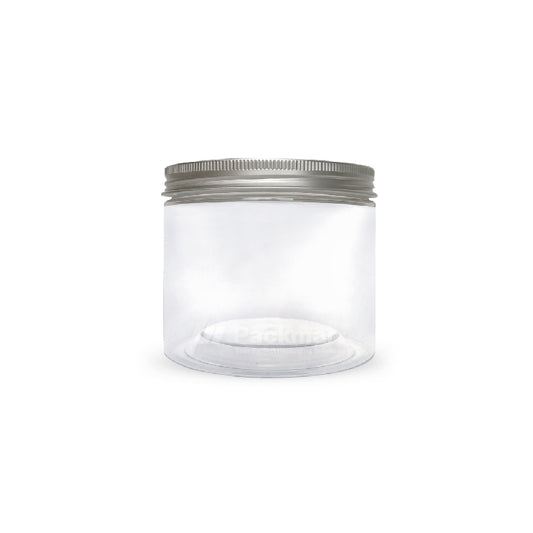 10 x 8cm Silver Plastic Jar (9pcs)
