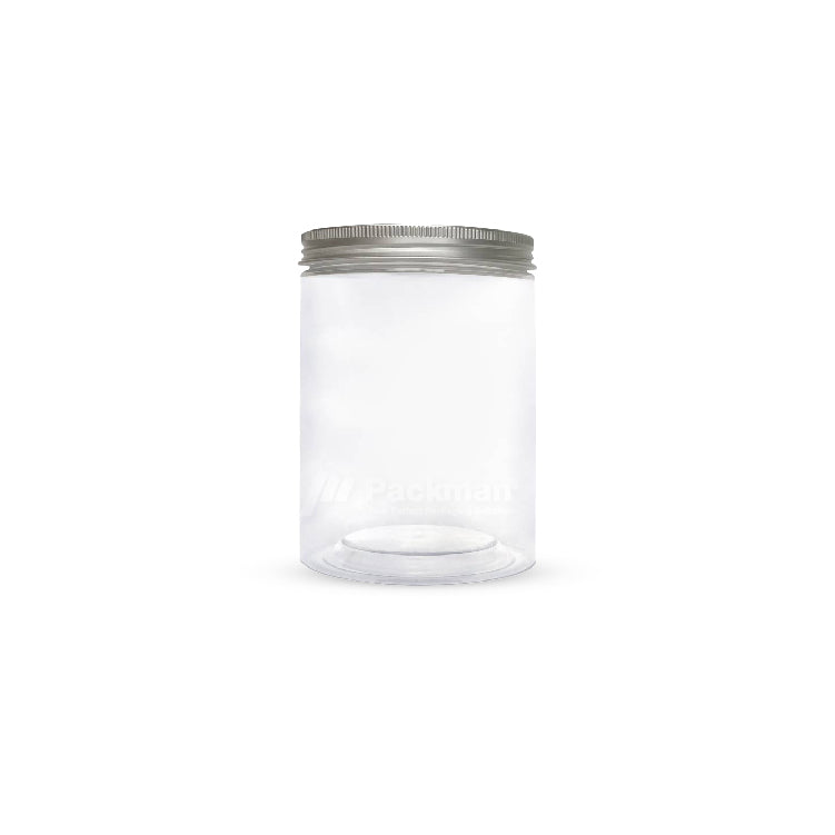 6.5 x 10cm Silver Plastic Jar (9pcs)