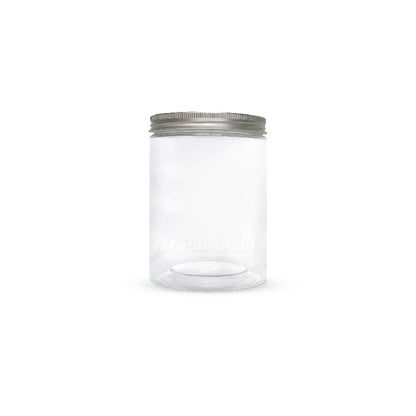 6.5 x 10cm Silver Plastic Jar (9pcs)