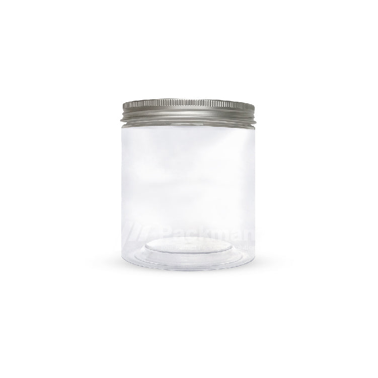 8.5 x 10cm Silver Plastic Jar (6pcs)