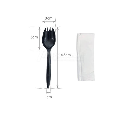 Spork with Serviette (100pcs)