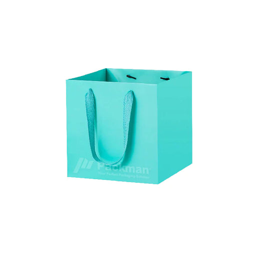 25 x 25 x 25cm Square Turquoise Paper Bag (10pcs)