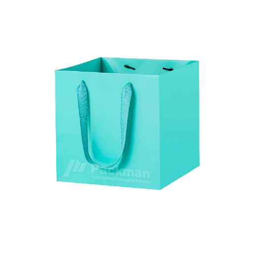 35 x 35 x 35cm Square Turquoise Paper Bag (10pcs)