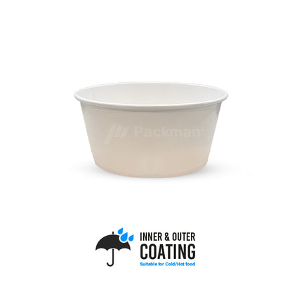 751ml White Double-Coated Kraft Bowl