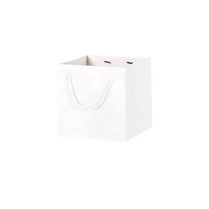 20 x 20 x 20cm Square White Paper Bag (10pcs)