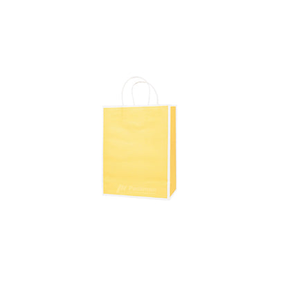 15 x 8 x 21cm Yellow with White Border Paper Bag (10pcs)