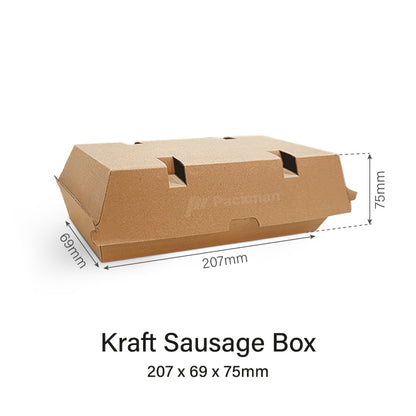 207 x 69 x 75mm Kraft Sausage Box