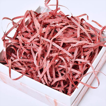 Glitter Red Raffia Shredded Paper