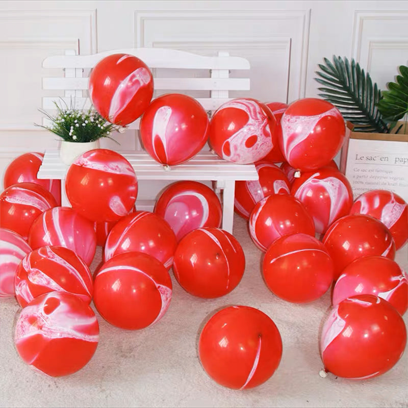 Red Marble Balloon (10pcs)
