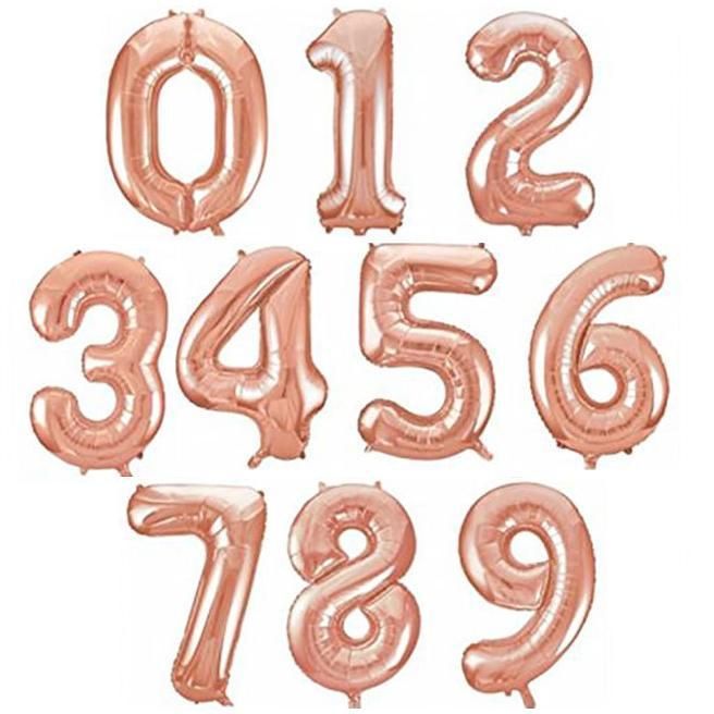 Rose Gold Foil Number Balloon