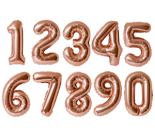 Rose Gold Number Foil Balloon