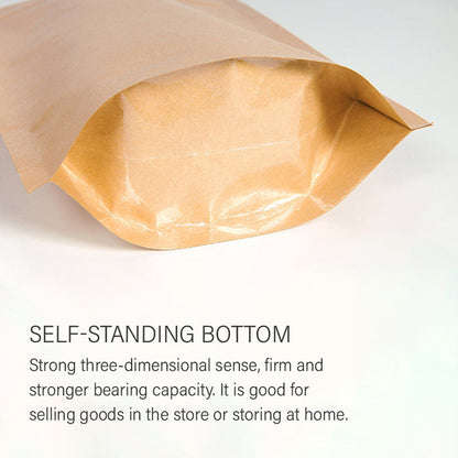 17 x 24cm Kraft Standing Pouch (No Window)