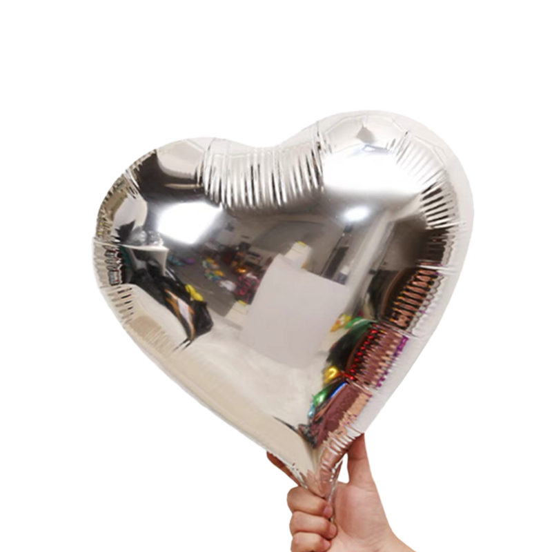 Silver Heart Shaped Balloon