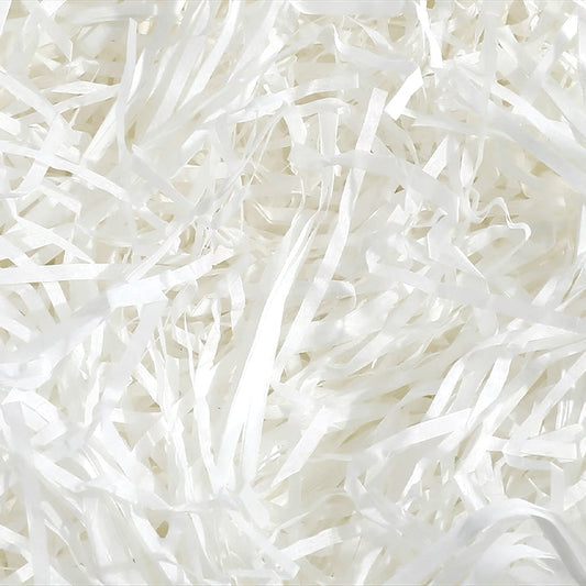 Snow White Raffia Shredded Paper