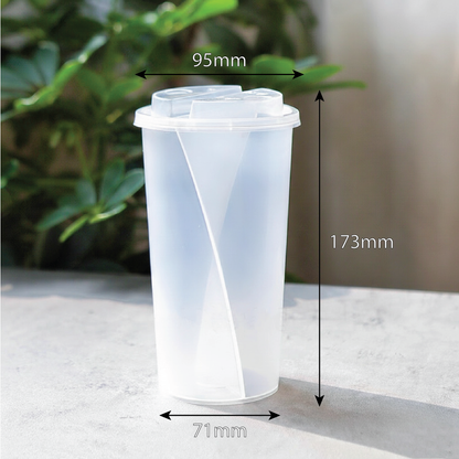 98mm Split PP Hard Cup With LID Set - 24oz (20 pcs)