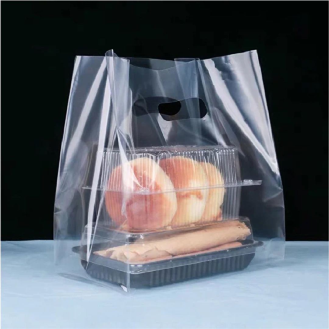 6" Clear Square Carrier Bag (50pcs)