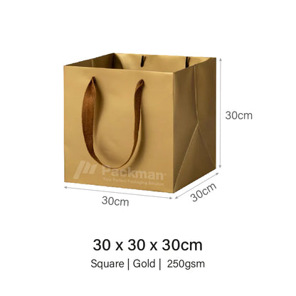 Square Gold Paper Bag