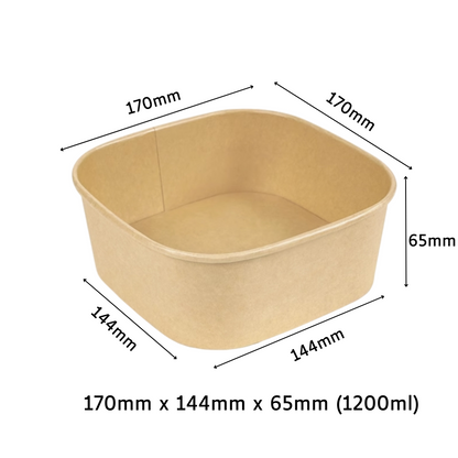 Square Kraft Bowl 