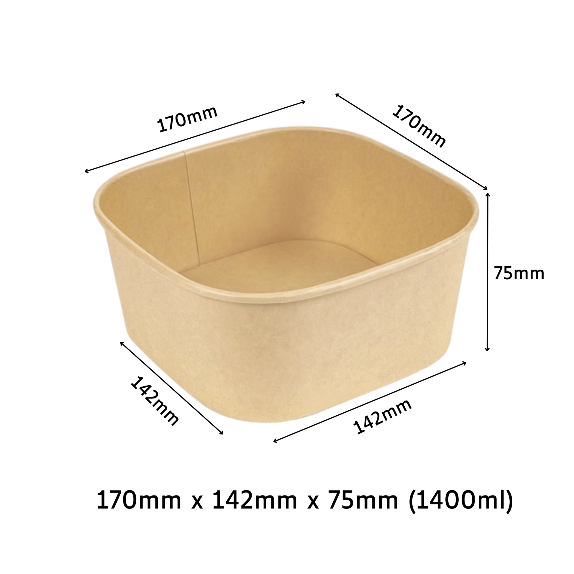 Square Kraft Bowl 