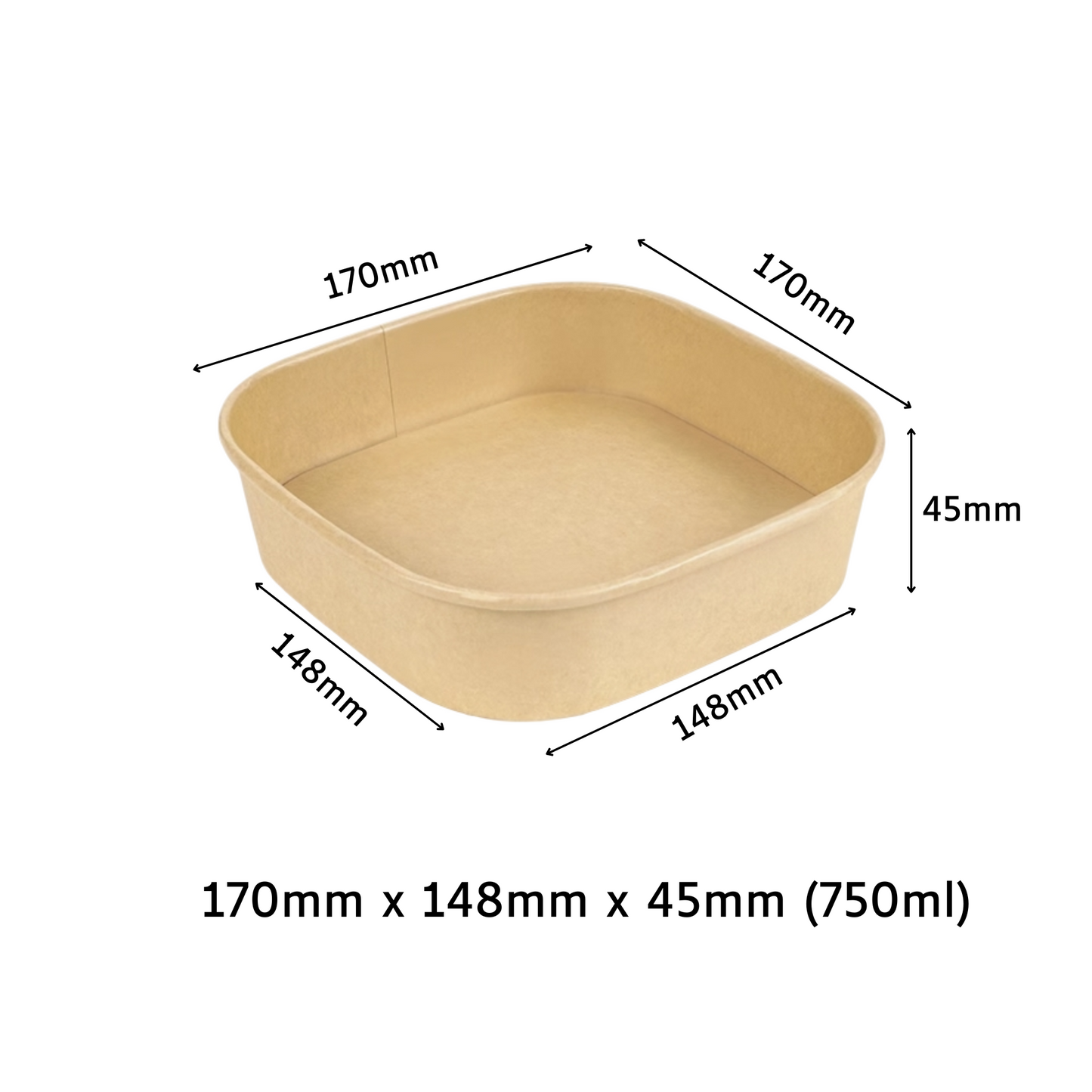 Square Kraft Bowl 
