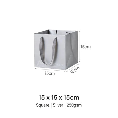 Square Silver Paper Bag 