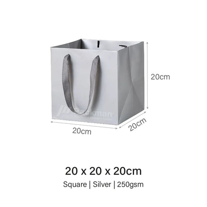 Square Silver Paper Bag 