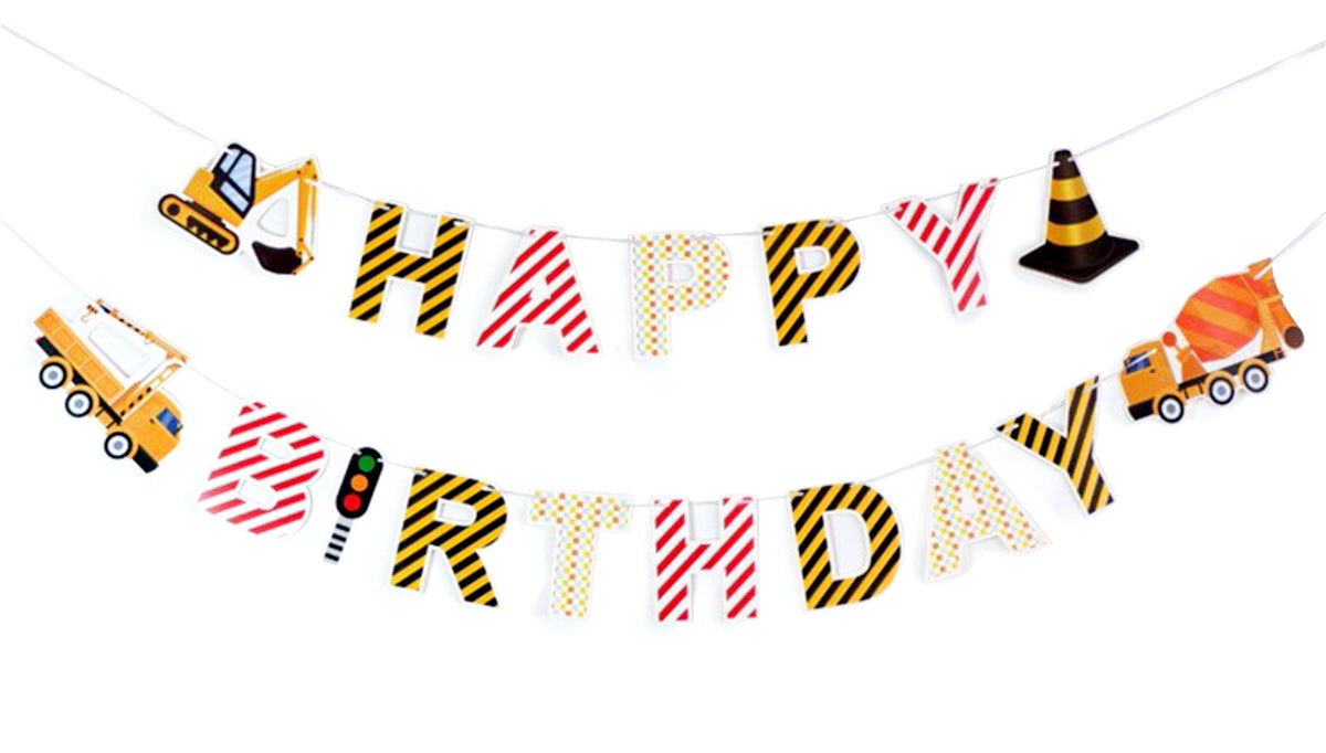 Truck Paper Birthday Banner