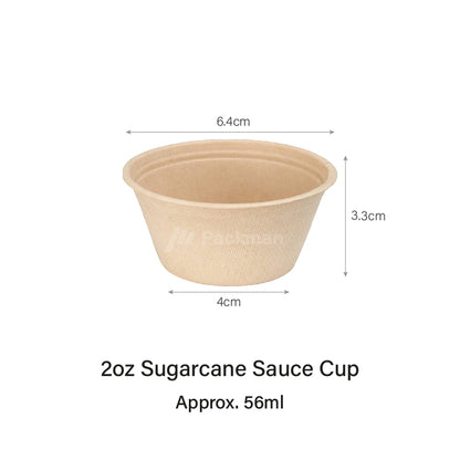 Sugarcane Sauce Cup with Lid