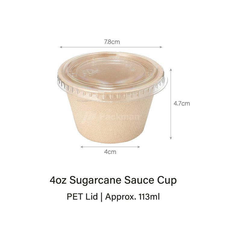 Sugarcane Sauce Cup with Lid