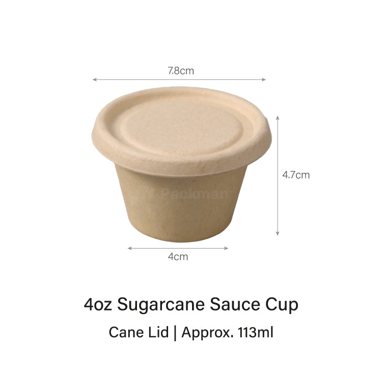 Sugarcane Sauce Cup with Lid