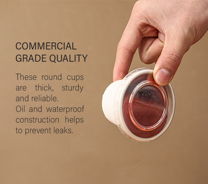 Sugarcane Sauce Cup with Lid