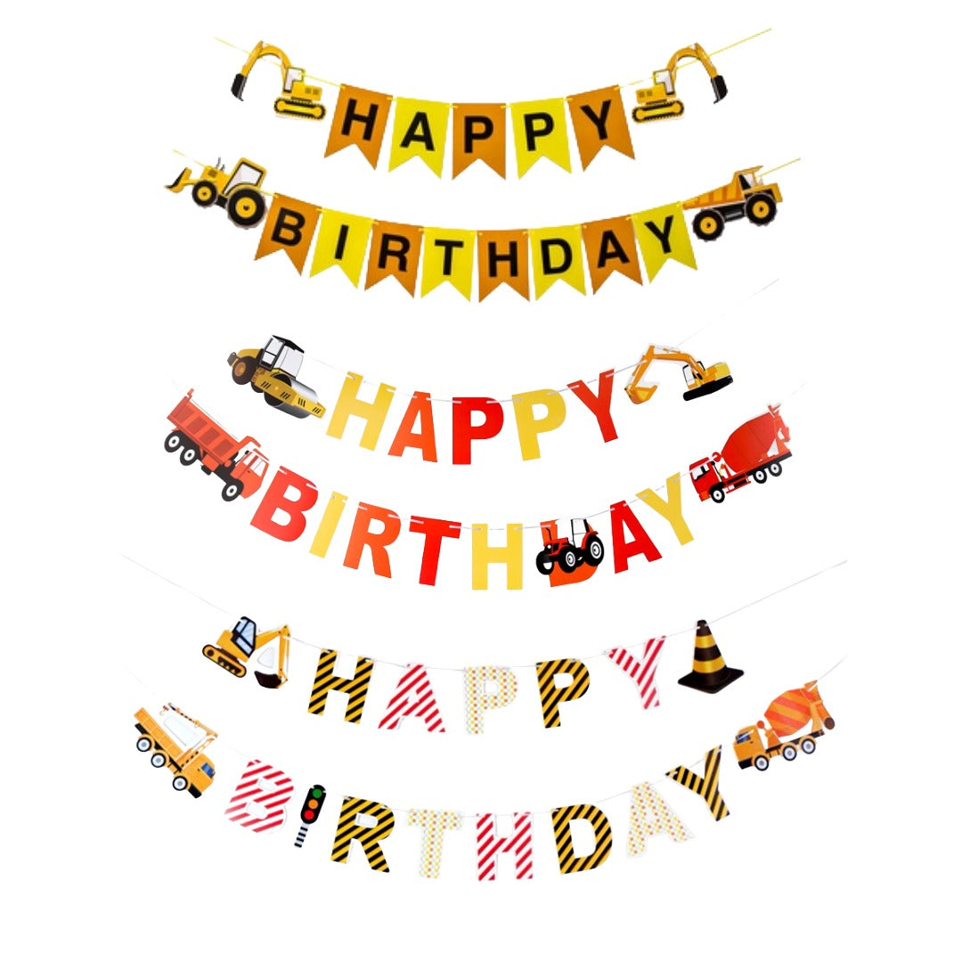 Truck Paper Birthday Banner