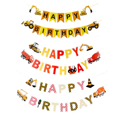 Truck Paper Birthday Banner