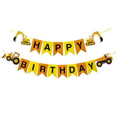 Truck Paper Birthday Banner